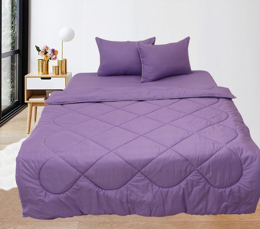 Комплект постельного белья TAGtekstil сатин с одеялом Elegant Lavanda Двуспальный 175х215см (18839)