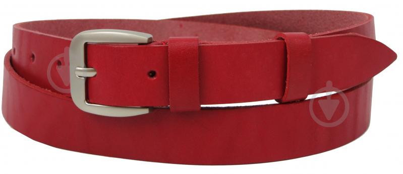 Ремінь жіночий шкіряний Skipper 2,5 см Червоний (1353-25)