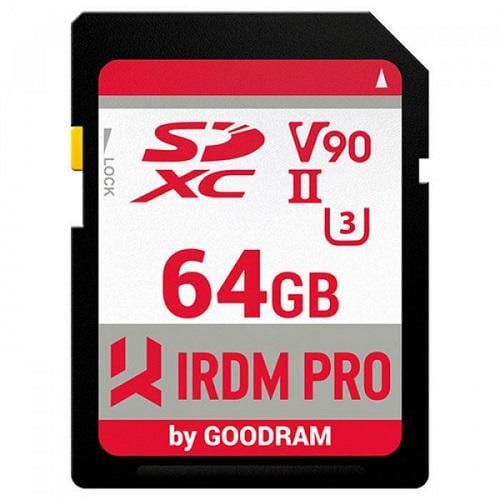 Карта памяти GoodRAM IRP-S9B0-0640R11 Secure Digital 64Гб IRDM PRO SDXC V90 UHS-II U3 Retail (562881)