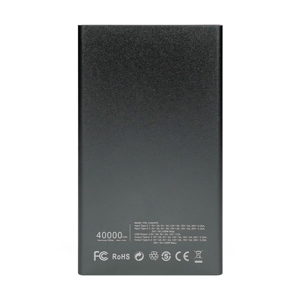 Повербанк Kraft Trinix TPB-10040PD PPS 100W 40000 mAh Grey (43-00076) - фото 4