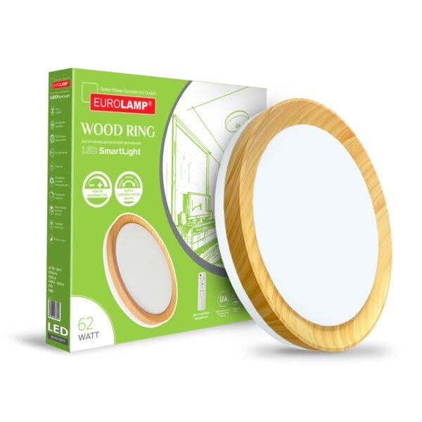 Светильник LED накладной Eurolamp Wood Ring T7 62W 4000K (35888969)