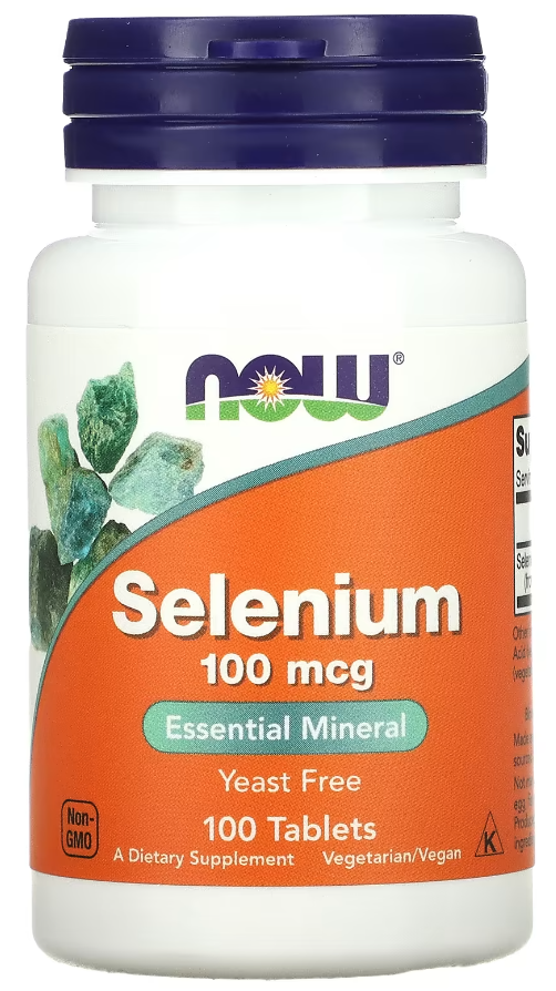 Селен NOW Foods Selenium 100 мкг 100 таблеток