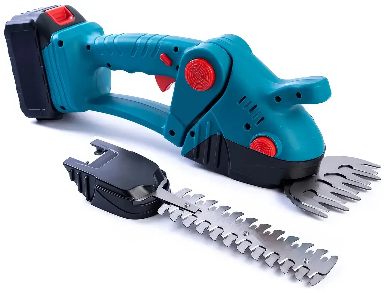 Кущоріз акумуляторний для догляду за садом з 2 АКБ 48В та 2 насадками в кейсі