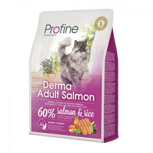 Корм для кошек Profine Cat Derma для длинношерстных с лососем 2 кг (170572/7763)