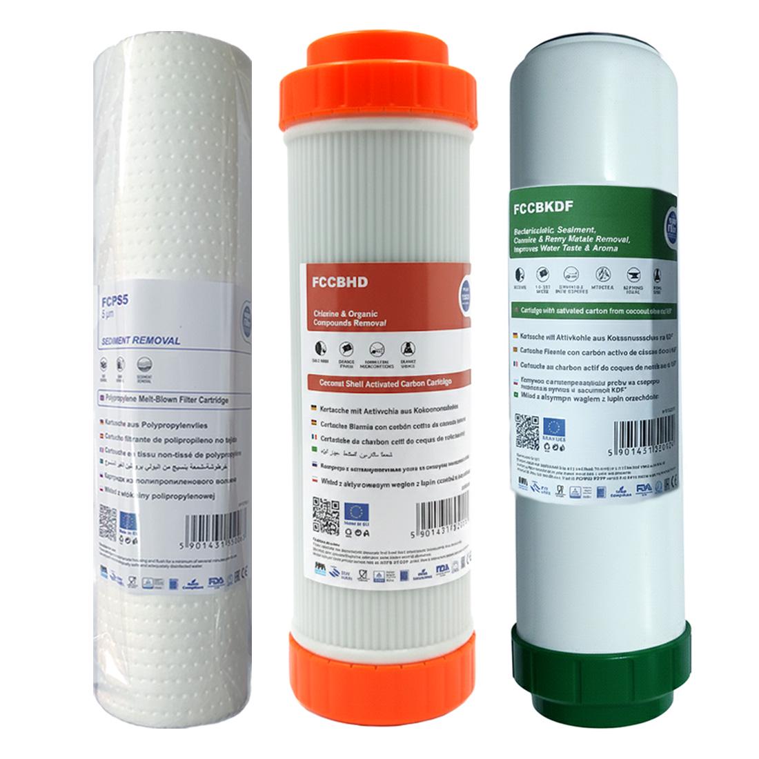 Набір картриджів Aquafilter Кокосове активоване вугілля антибактеріальне завантаження (558700254)