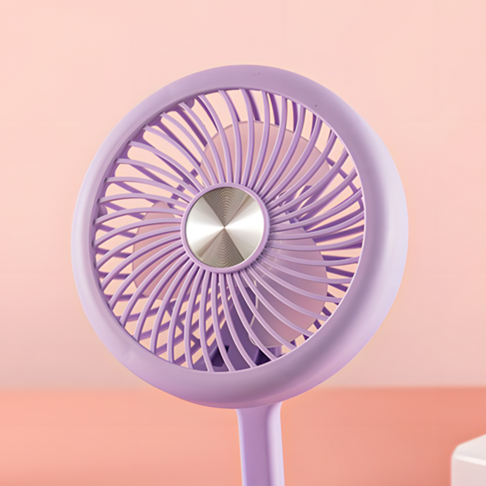 Вентилятор портативний настільний на акумуляторі 400 мАг USB 2 режими тримач для телефону Бузковий (27432467) - фото 8 Вентилятор портативний настільний на акумуляторі 400 мАг USB 2 режими тримач для телефону Бузковий (27432467) - фото 8