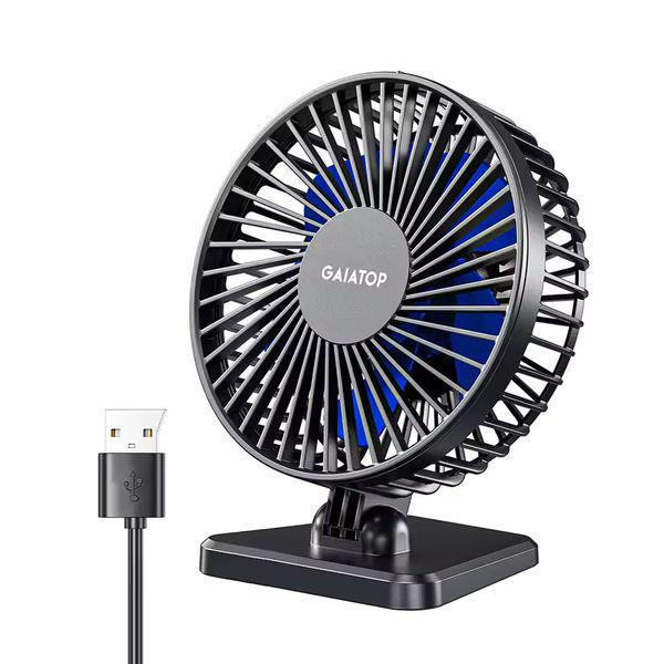 Вентилятор настольный GAIATOP TF-30 USB 3 скорости Черный/Синий (ТТ-59)
