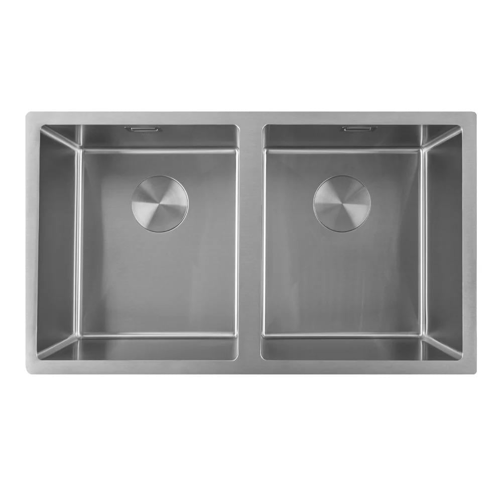 Мийка для кухні на 2 чаші Minola Finero SRZ 77320 під стільницю з нержавіючої сталі