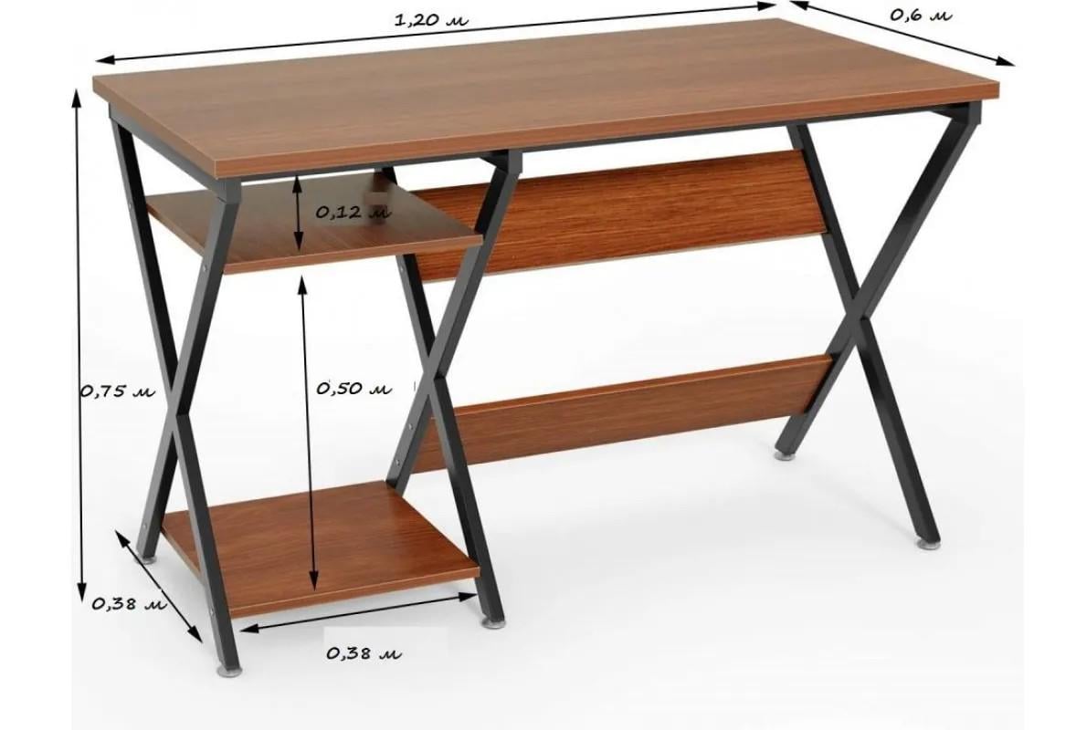 Компьютерный стол table-12 Черный/Коричневый (FFF77) - фото 3 Компьютерный стол table-12 Черный/Коричневый (FFF77) - фото 3