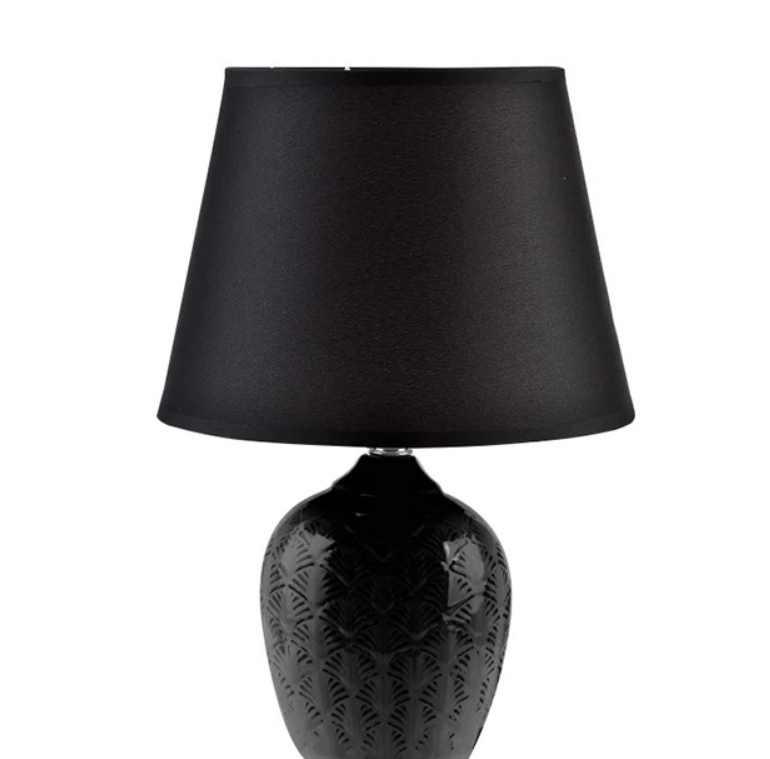 Лампа керамическая настольная Leti 32 см Black (36057)