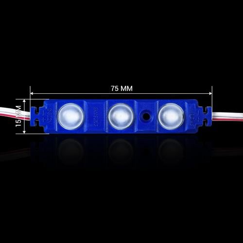 Світлодіодний модуль BRT XG192 5630-3 led W 1,5 W 12 В IP65 з лінзою напівсфера Синій - фото 2