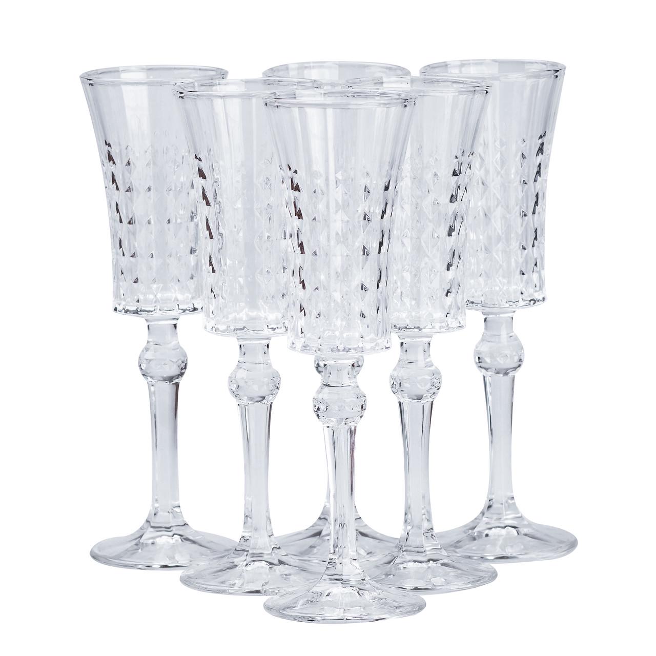 Набор бокалов для шампанского 6 шт. по 150 мл Прозрачный