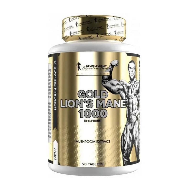 Ежовик гребенчатый экстракт плодовых тел Kevin Levrone Gold Lion's Mane 1000 мг 90 табл.