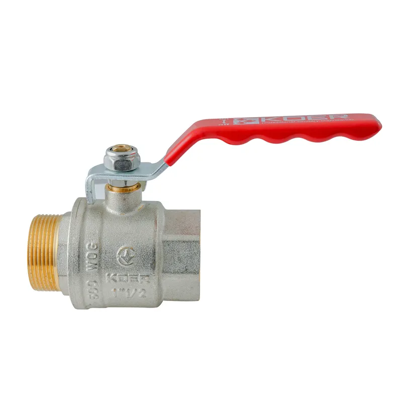 Кран шаровой ГШВ KOER Extreme KE.215-40 1 1/2 FM ручка рычаг Красный (KR5754)