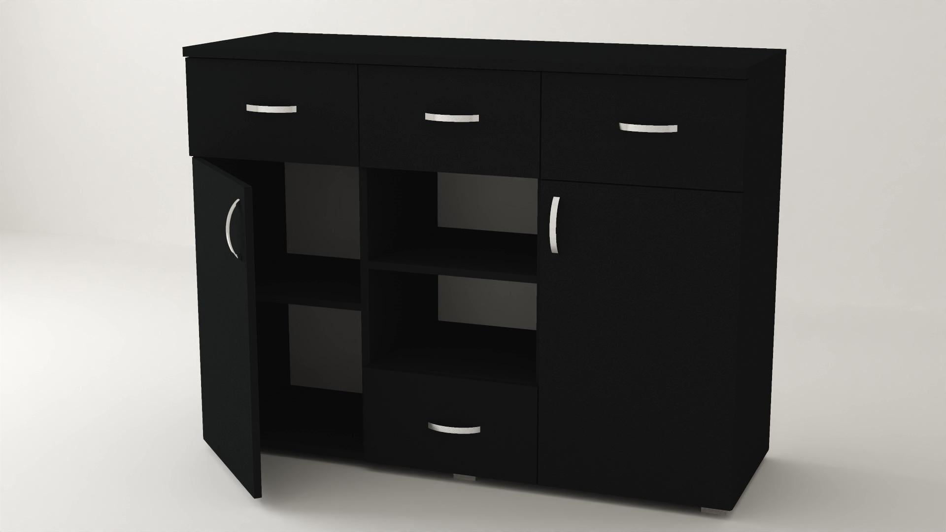 Комод Алекса ВК-46 138х45х93 см Антрацитовый Комод Алекса ВК-46 138х45х93 см Антрацитовый