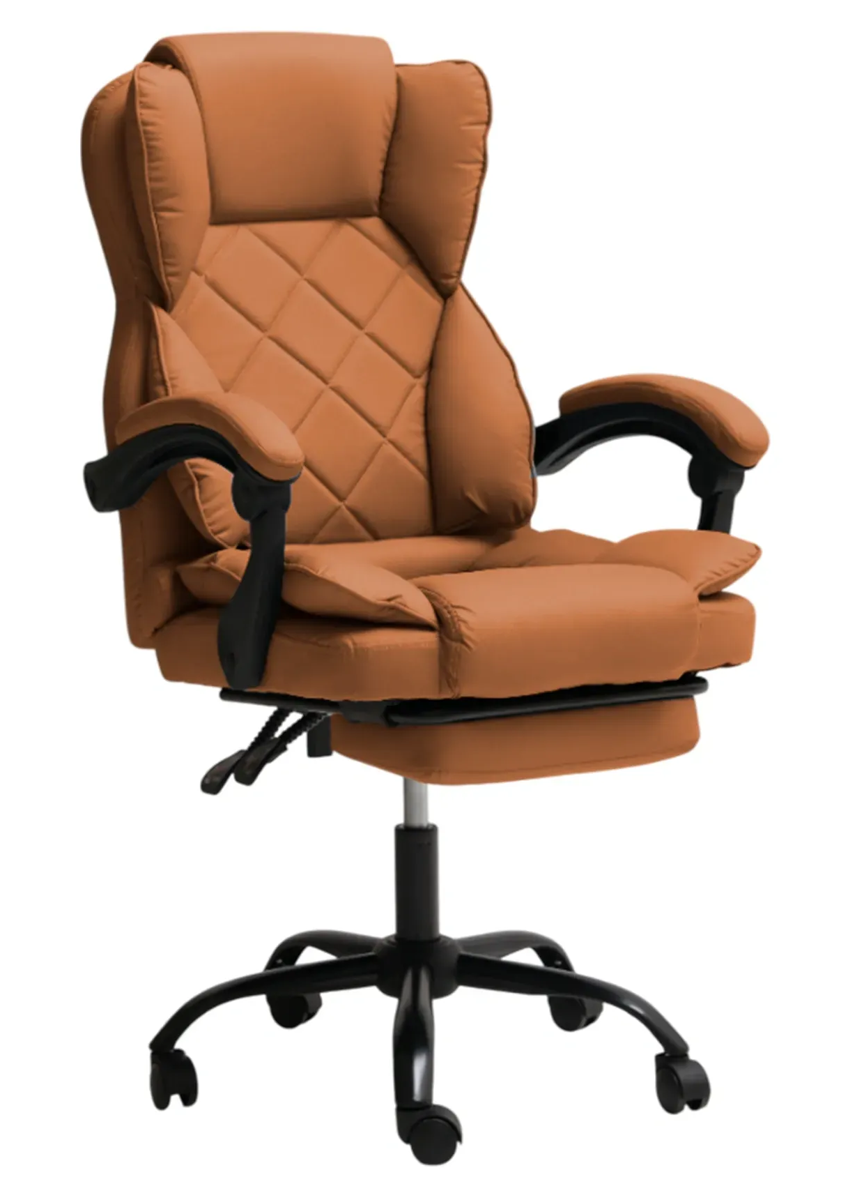 Крісло офісне з підставкою для ніг DEXON Prime до 150 кг Коричневий (DA-DPF-BR)