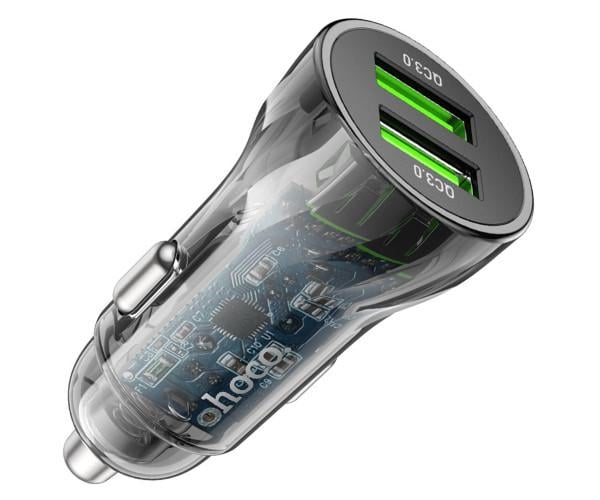 Устройство автомобильное зарядное Hoco Z47 QC3.0 2USB/20W/USB/MicroUSB Black