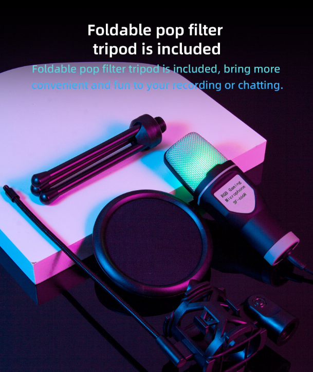 Микрофон YANMAI с RGB-подсветкой (SF666R) - фото 10 Микрофон YANMAI с RGB-подсветкой (SF666R) - фото 10