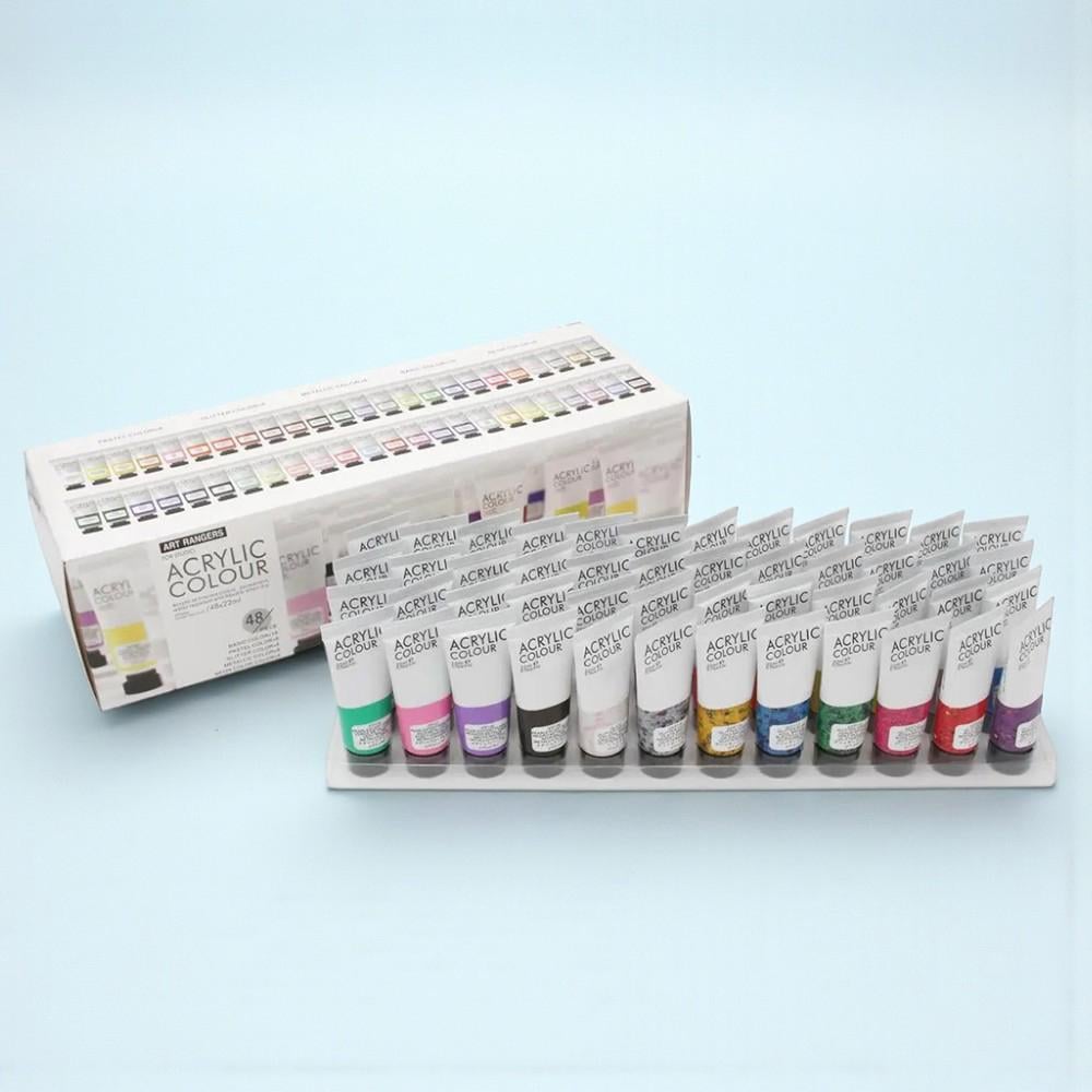 Акриловые краски художественные неон/металлик/глиттер 22 мл 48 цветов (37-112016) - фото 2