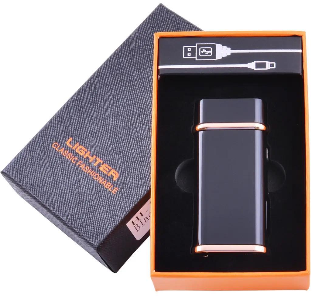 Запальничка електроімпульсна Lighter Golden Stripe Black (ch00035)