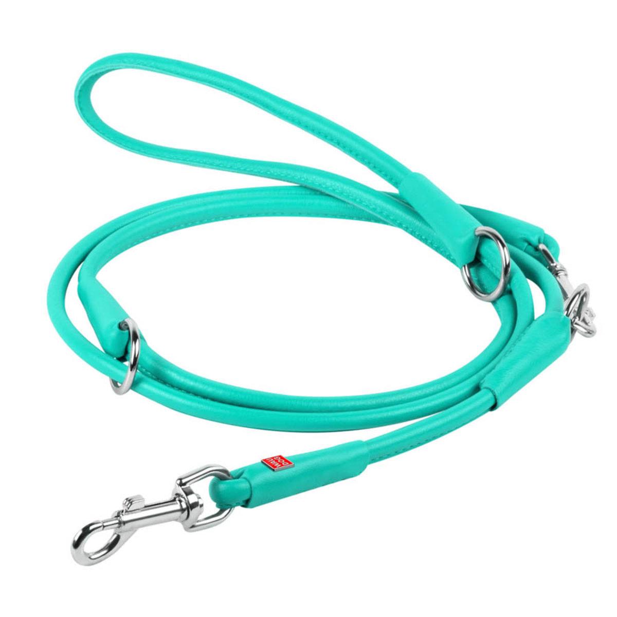 Поводок-перестежка Waudog Glamour круглый 10 мм 122-183 см Ментоловый