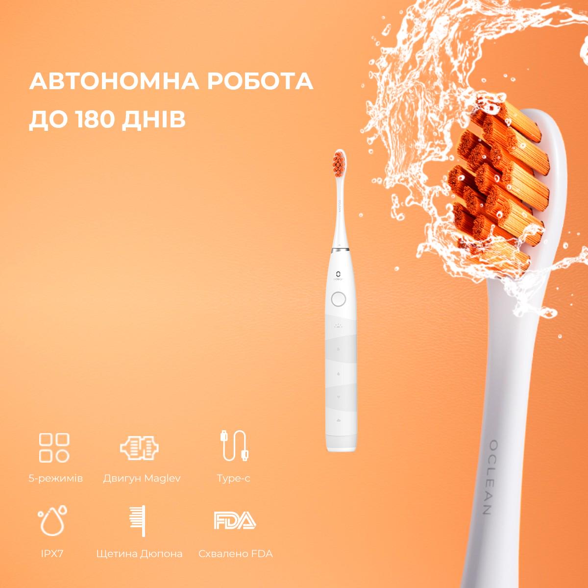 Електрична зубна щітка Oclean Flow S Sonic Electric Toothbrush White (00-00069532) - фото 14