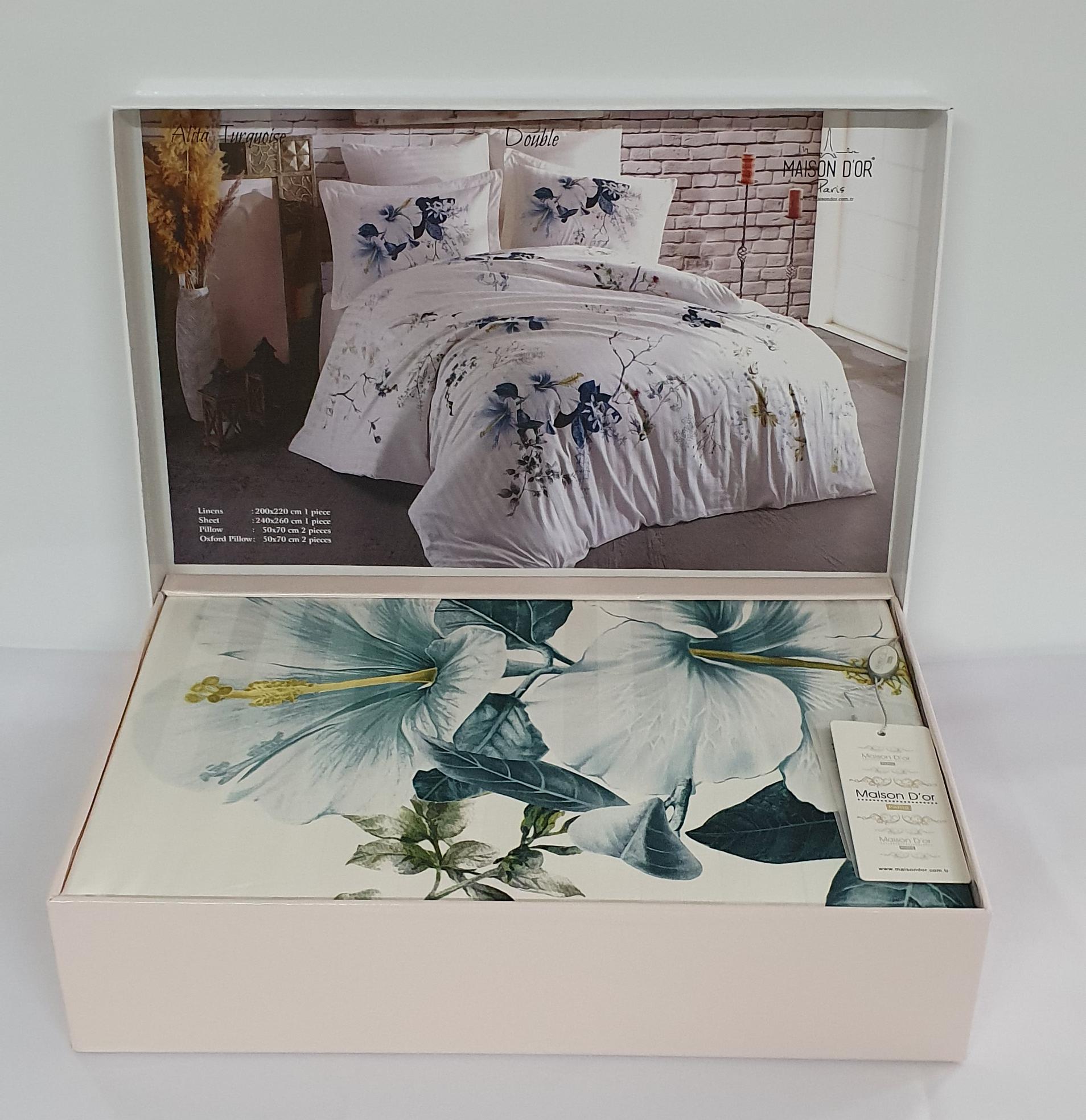 Комплект постельного белья Maison D'or 200х220 Alita Turquoise (02MD200220SkAlita09)