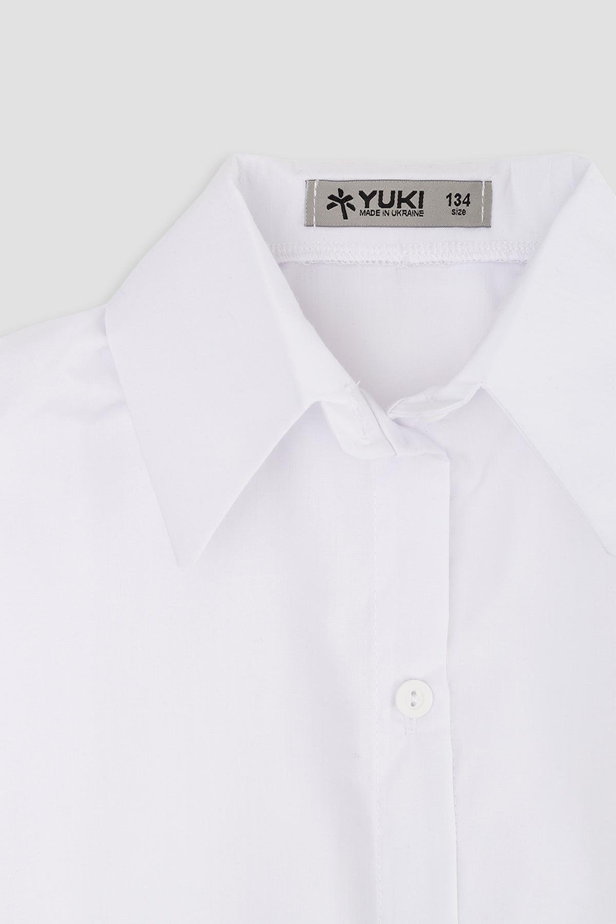 Рубашка для девочки ЦБ-00253498 134 см Белый (SKT001002169) - фото 2