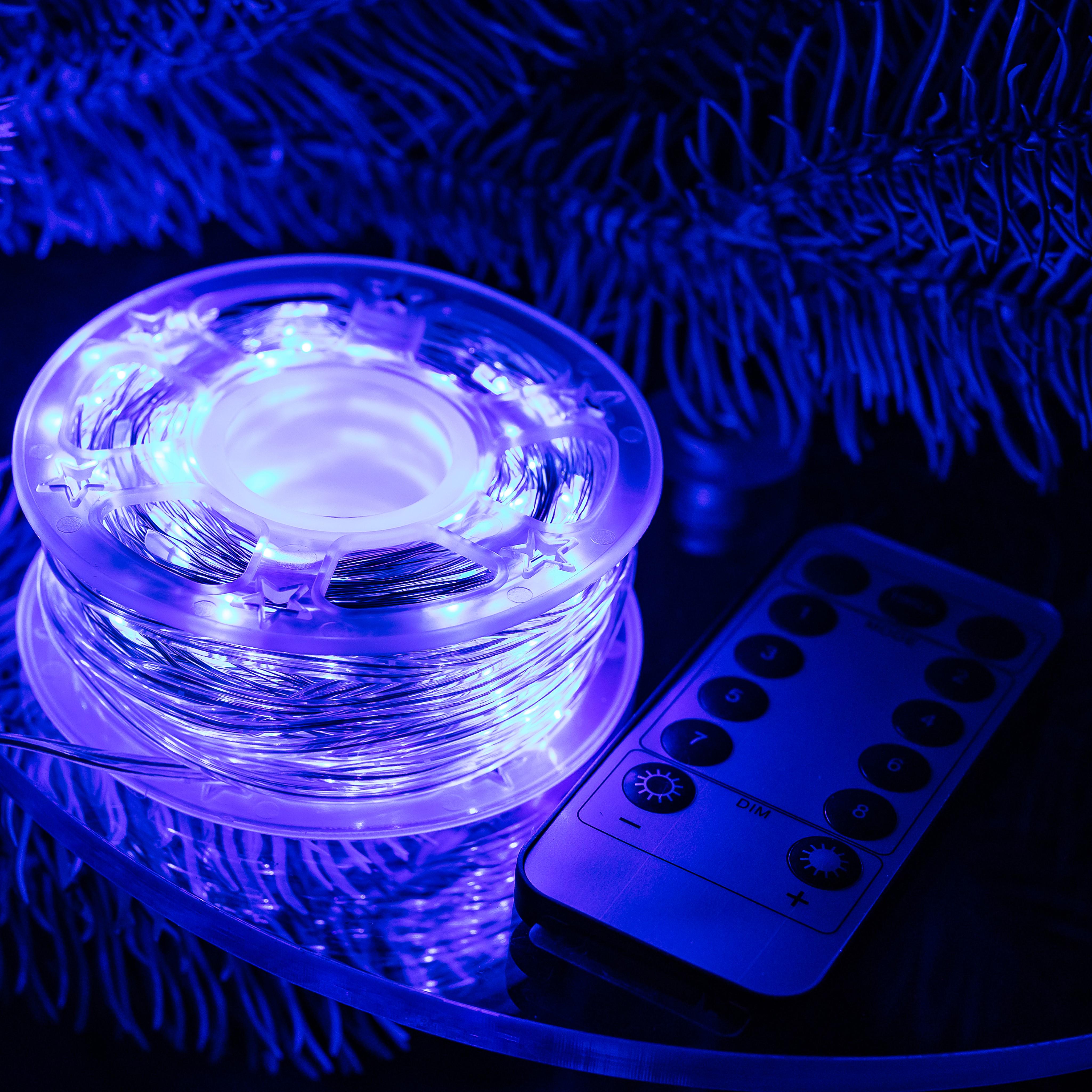 Гірлянда нитка для декору GarlandoPro Роса з пультом від мережі 500 LED 50 м Синій (147-107-500L50MWBL) - фото 1 Гірлянда нитка для декору GarlandoPro Роса з пультом від мережі 500 LED 50 м Синій (147-107-500L50MWBL) - фото 1