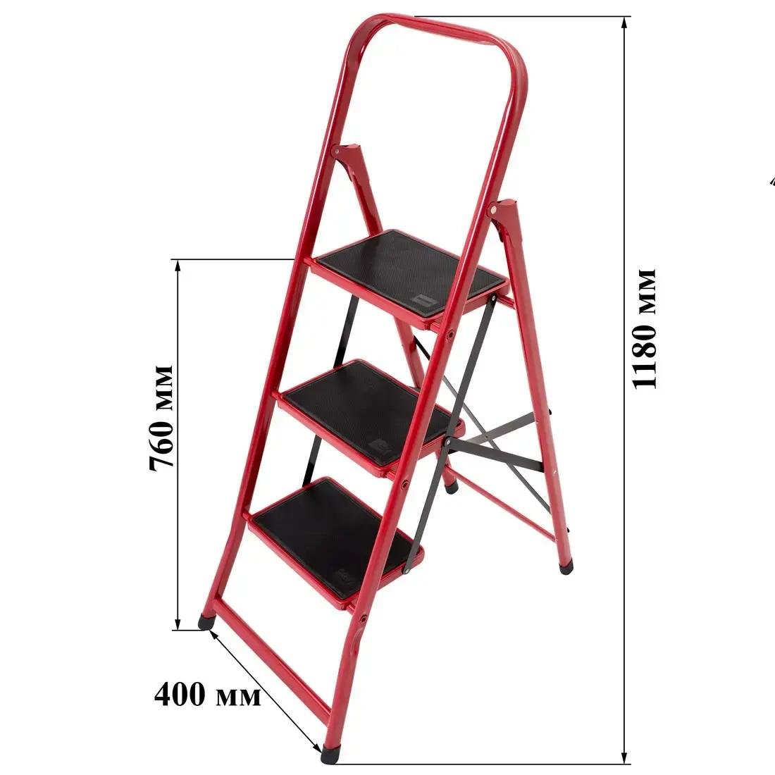 Драбина Intertool на 3 сходинки 380x260 мм 113/72,9 см (LT-0037) - фото 7 Драбина Intertool на 3 сходинки 380x260 мм 113/72,9 см (LT-0037) - фото 7