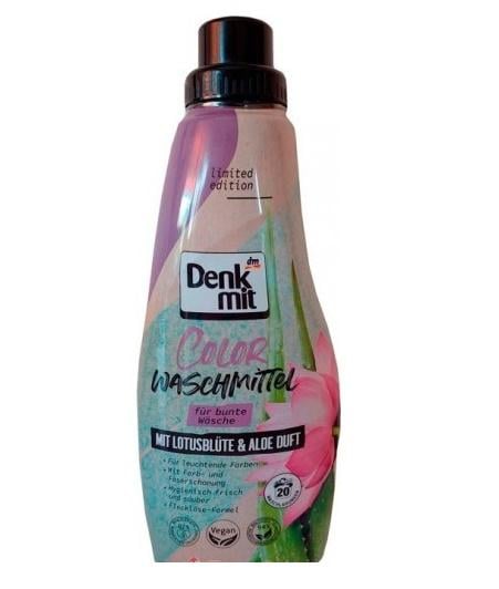 Гель для стирки цветных тканей Denkmit Color Waschmittel Цветы Лотоса и Алое 1л., 20 стирок