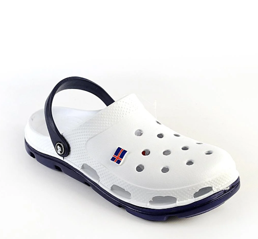 Сабо женские р. 38 Белый с темно-синим (116101-38)