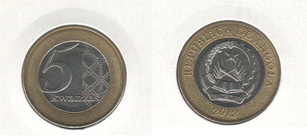 Коллекционная монета Ангола 5 кванза 2012 UNC KM#109 (М02016)
