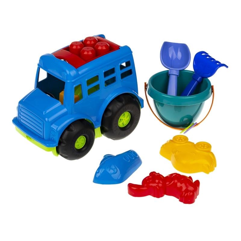 Песочный набор Colorplast 0107 Автобус Синий
