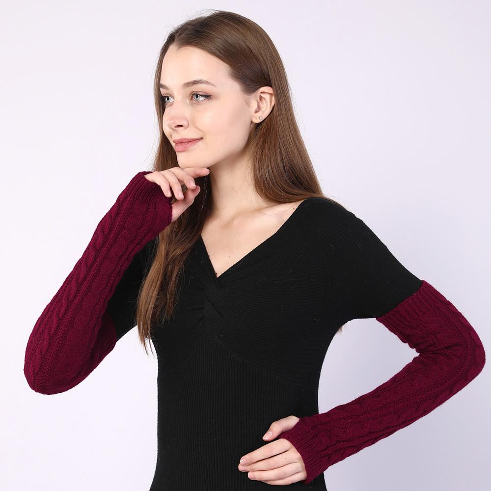 Мітенки в'язані One size Бордовий (2436) - фото 2 Мітенки в'язані One size Бордовий (2436) - фото 2