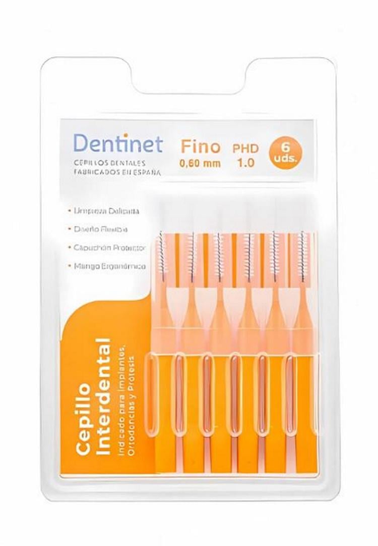 Набор межзубных ершей Dentinet Nano 0,60 мм/d 1.0 мм 6 шт.