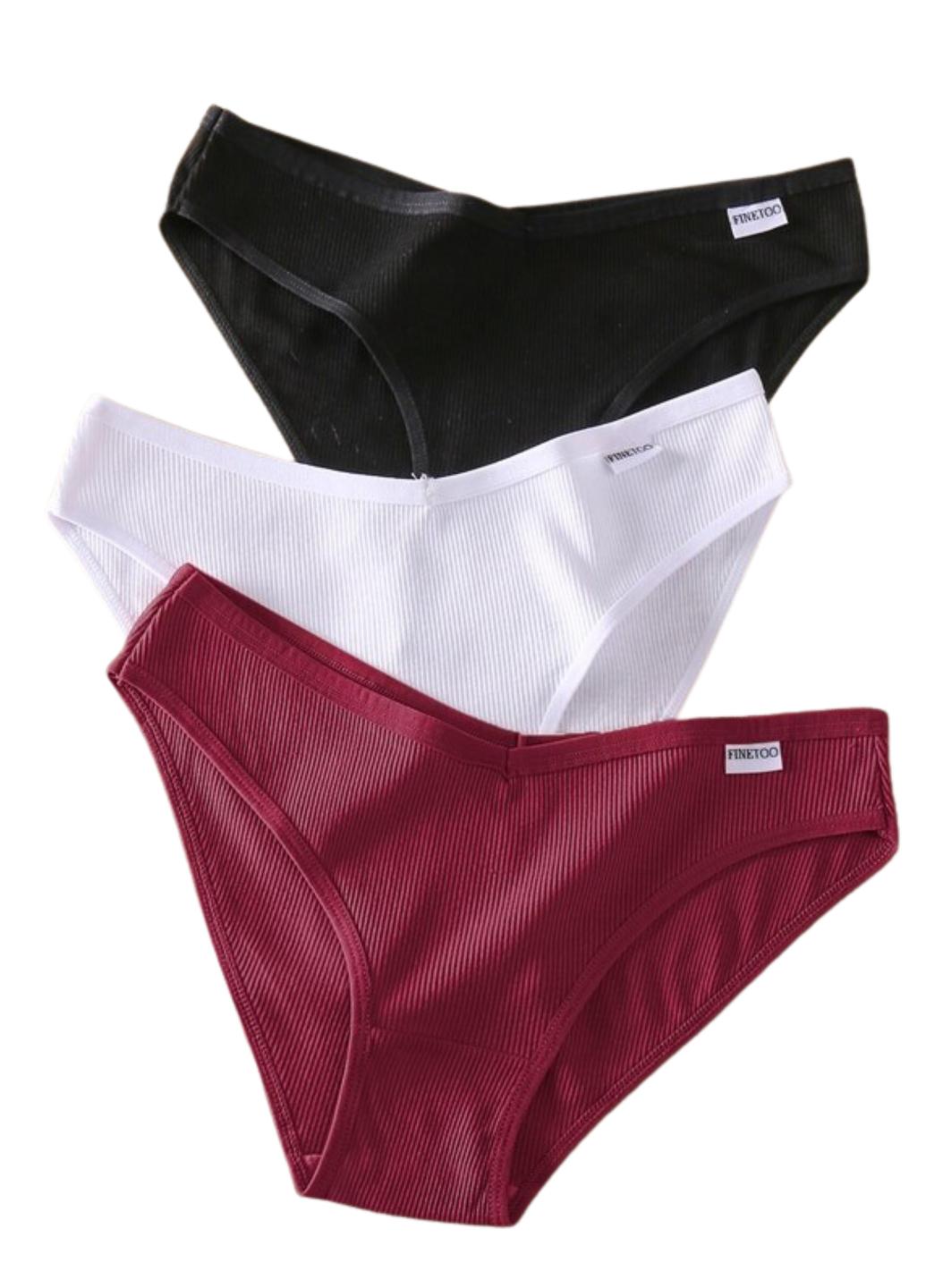 Комплект трусиков слипов женских FINETOO Комфорт 638-46 L 3 шт. Разноцветный (10738949)