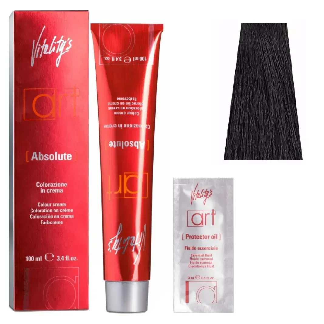 Крем-краска для волос с масляным коктейлем Vitality’s Art Absolute Hair Color Cream 44/00 Каштан насыщенный 100 мл