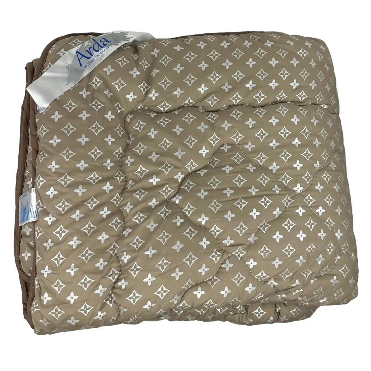 Одеяло евро закрытое Arda Ромб 20394 195х215 см Бежевый (8-6-4627589)