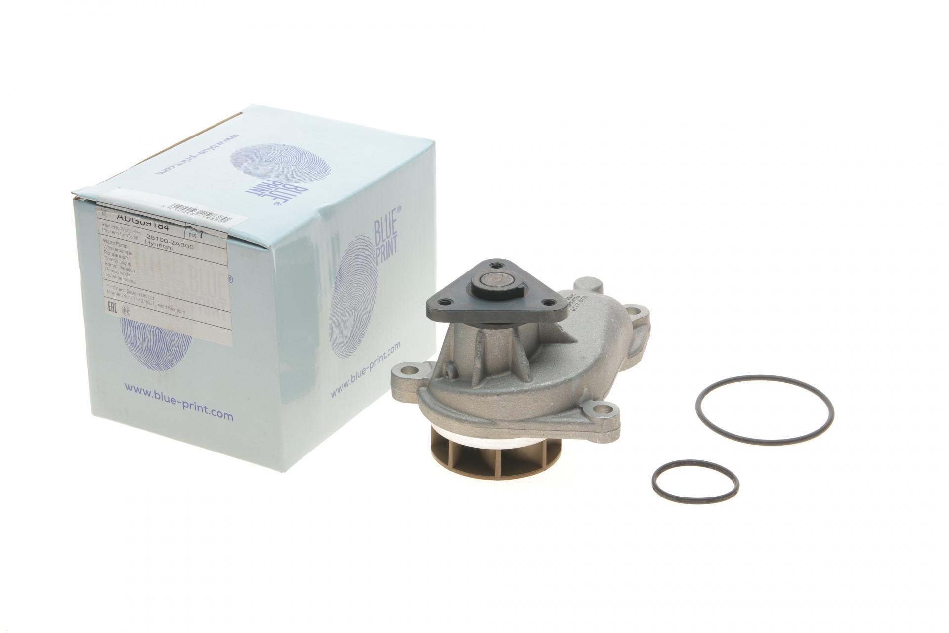 Помпа воды BLUE PRINT Hyundai Accent/i20/i30/ix20/Kia Ceed/Cerato/Rio/Soul/Carens 1.4-1.5-1.6CRDi 08- ADG09184