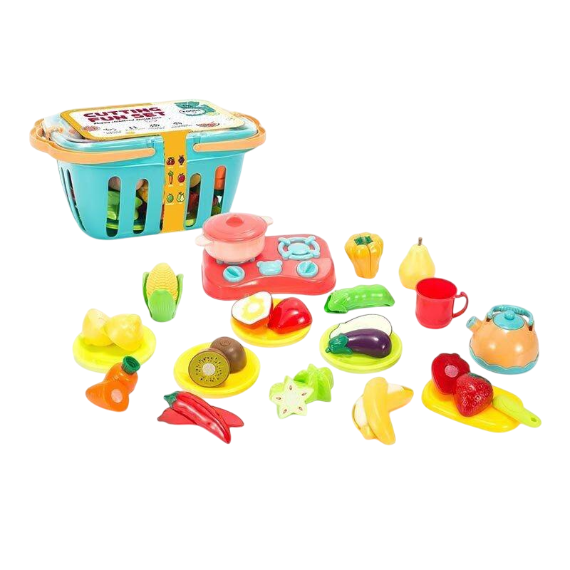 Игровой набор продуктов Cutting pun set продукты на липучках/посуда/в корзине Multicolor (153391)