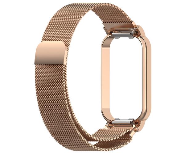 Ремешок Milanese Magnetic для Xiaomi Redmi Band 2 Rose/Gold