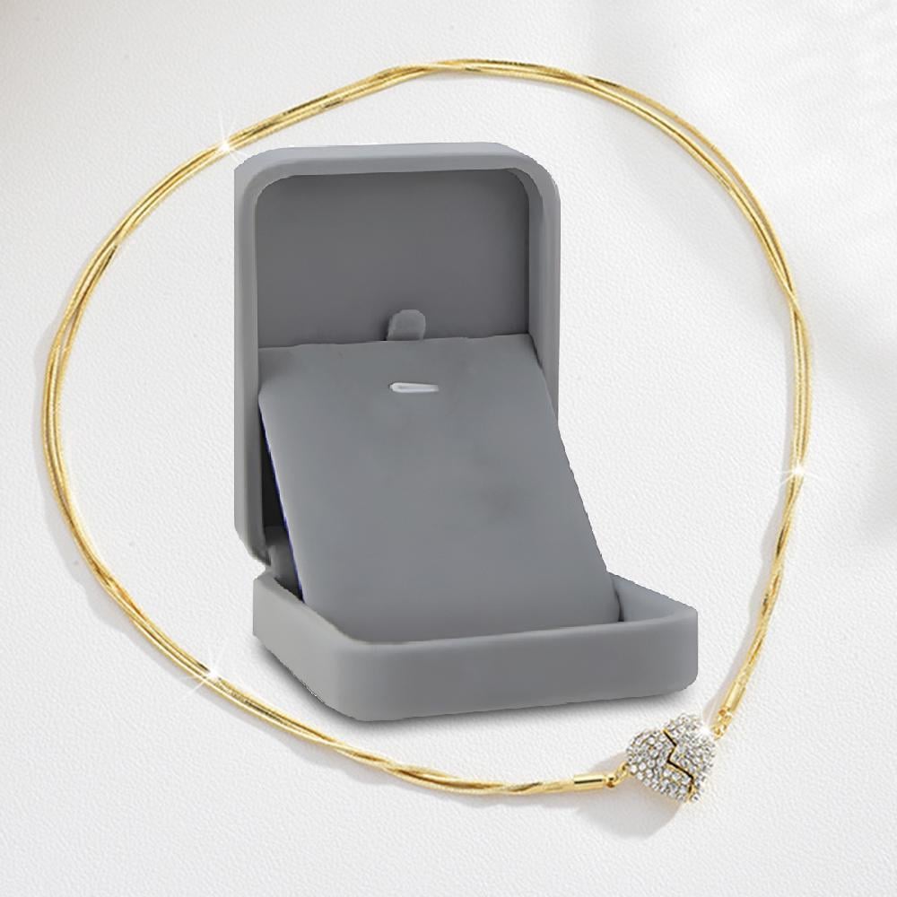 Кулон-подвеска женский MagneticHeart с цепочкой и футляром магнитный Золотистый (SRDMGN-GLD-0667)