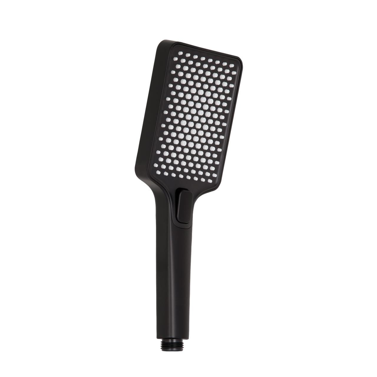 Лейка для ручного душа Qtap Rucni прямоугольная 140x95 мм Black Matt (QTRUC125BLM45959)