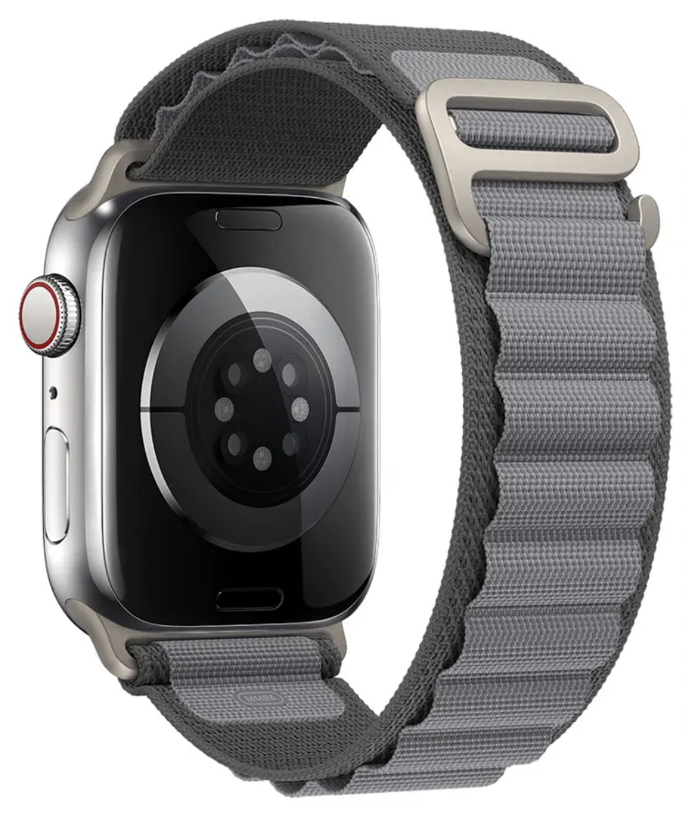 Ремінець тканинний Alpine Loop для Apple Watch 38/40/41 мм series SE/8/7/6/5/4/3/2/1 Dark/Grey (212-00641)