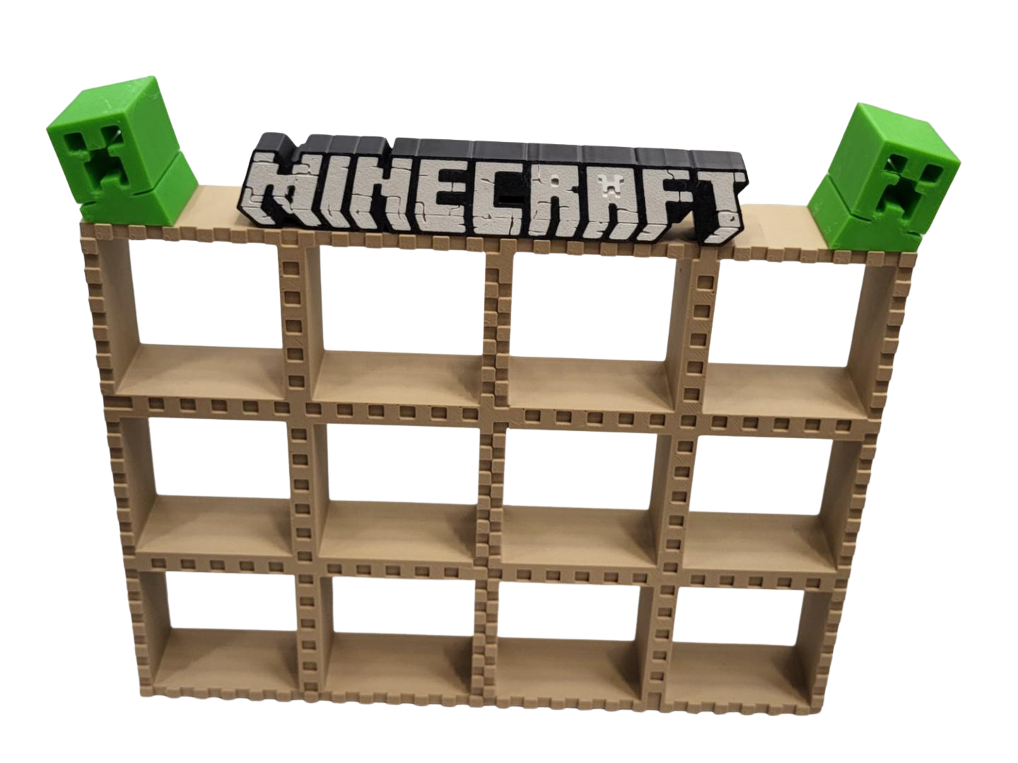 Полка тематическая Конструктор для хранения коллекции фигурок Kinder Joy Minecraft 2026г Stand/Display/Для 28 (33363766)