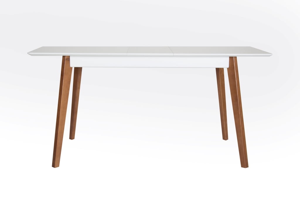 Стол обеденный прямоугольный раскладной Мікс Меблі Сингл 130x80 см Белый/Орех