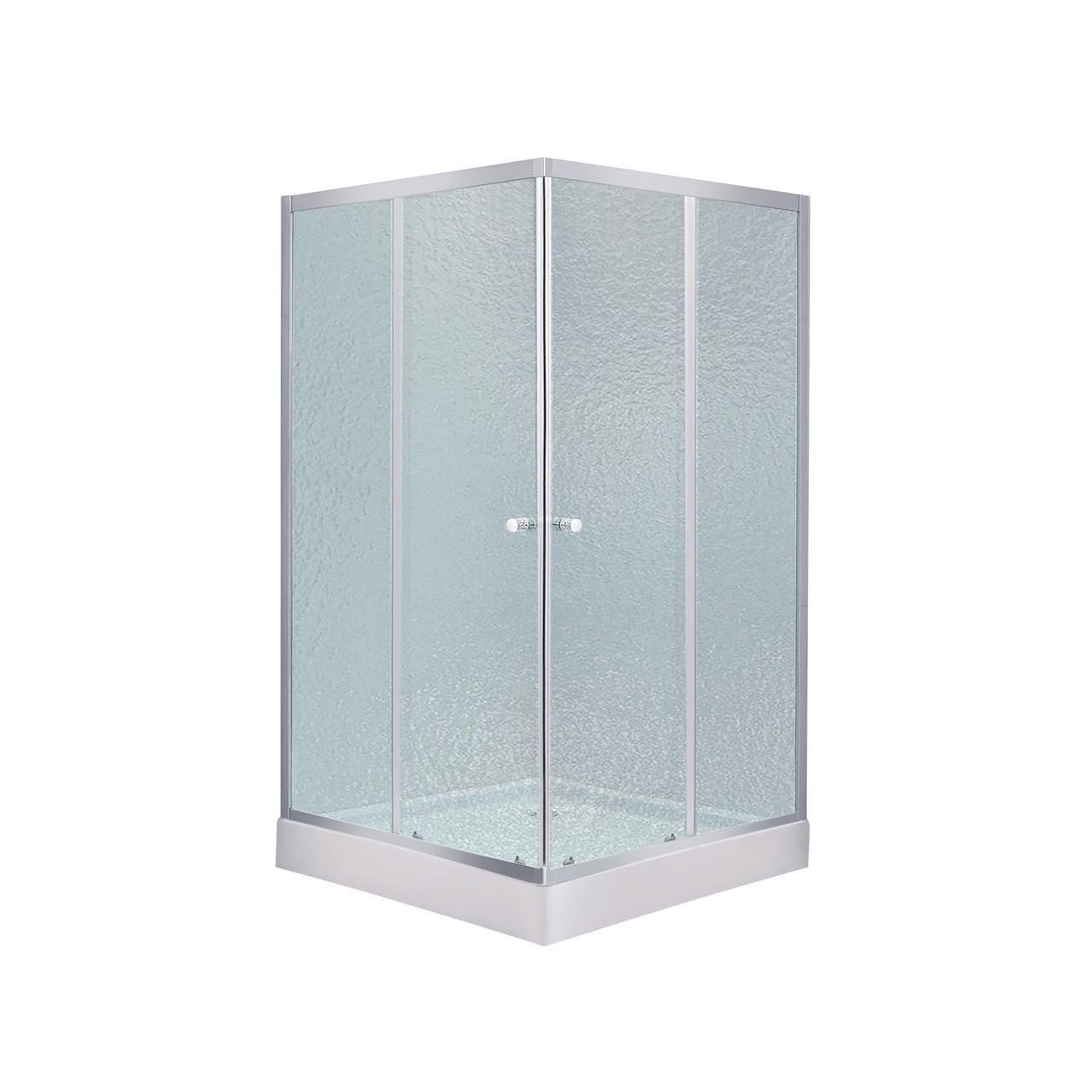 Набор Lidz душевая кабина Wawel SC80x80.SAT.LOW.FR стекло Frost 4 мм с поддоном Mazur (2552208129)