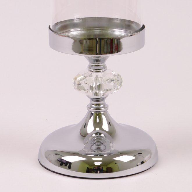 Підсвічник металевий Flora 28 см Срібний (36729) - фото 3 Підсвічник металевий Flora 28 см Срібний (36729) - фото 3