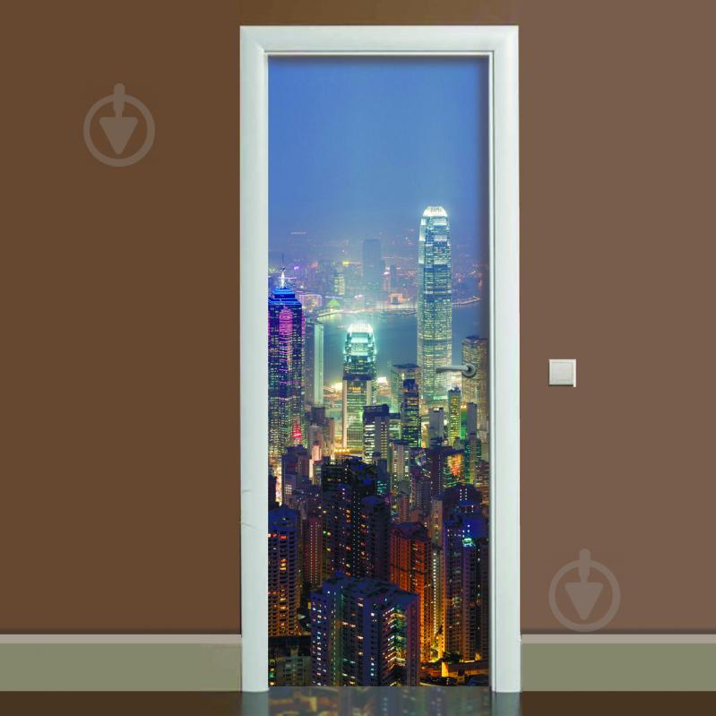 Наклейка на двері Zatarga Нічний місто 650х2000 мм Синій (Z180067 dv) Наклейка на двері Zatarga Нічний місто 650х2000 мм Синій (Z180067 dv)